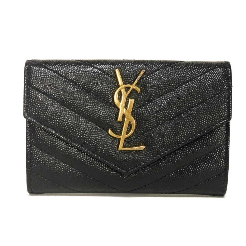 Yves Saint Laurent Saint Laurent Paris Monogram Small Envelope Quilted Calfsk...